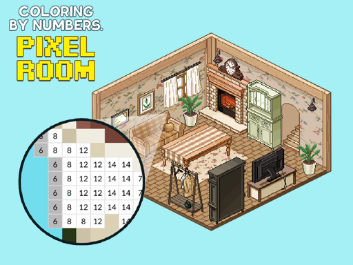 Coloring by Numbers. Pixel Rooms_img